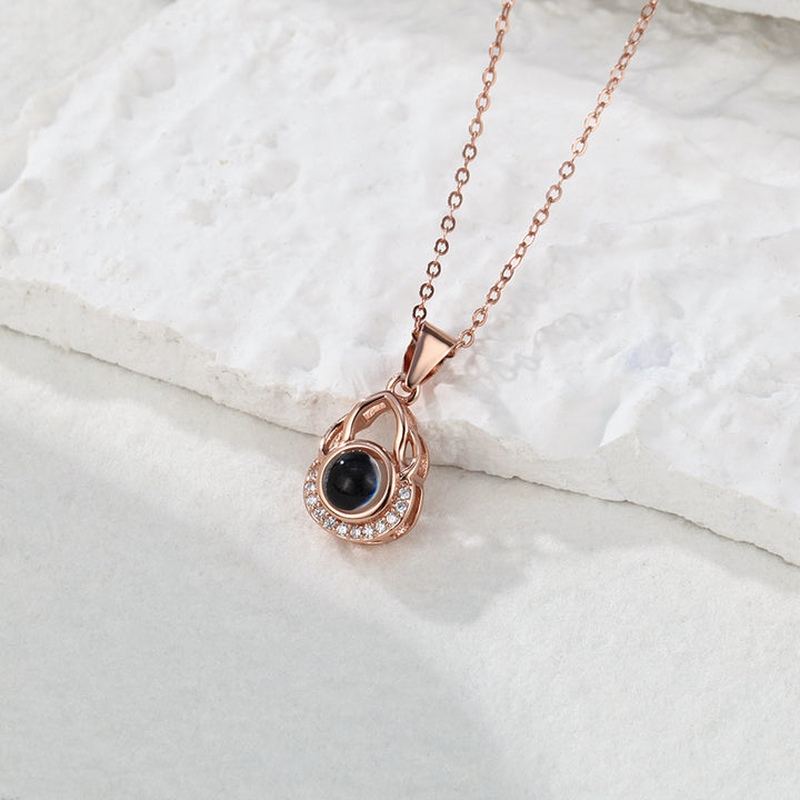 Personalized Projection Necklace Cute Bag Photo Necklace