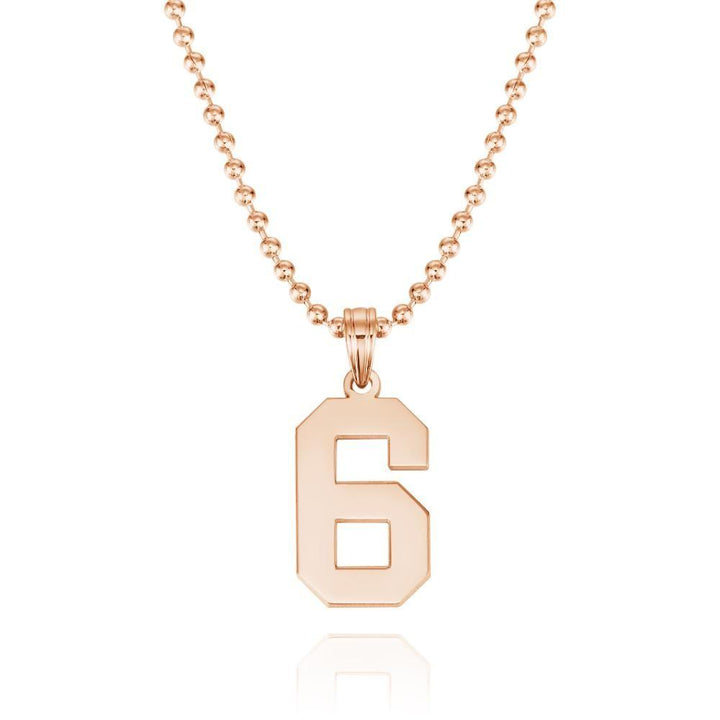 Custom Number Pendant Thick Chain Men's Necklace