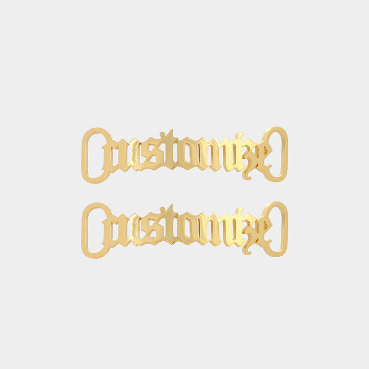 Personalized Name Metal Shoelace Charm Custom Shoe Buckle 1 pair