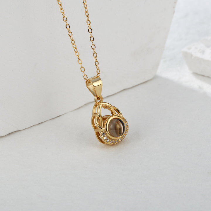Personalized Projection Necklace Cute Bag Photo Necklace