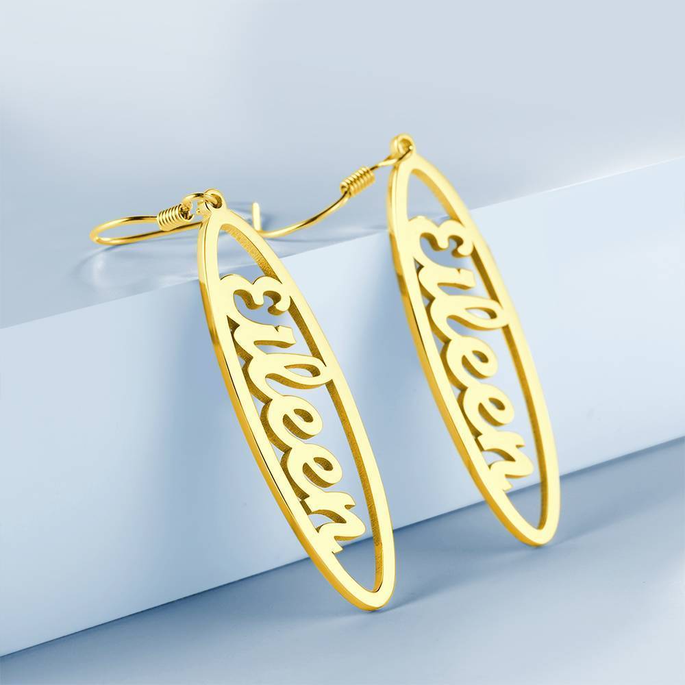 Custom Name Drop Earrings