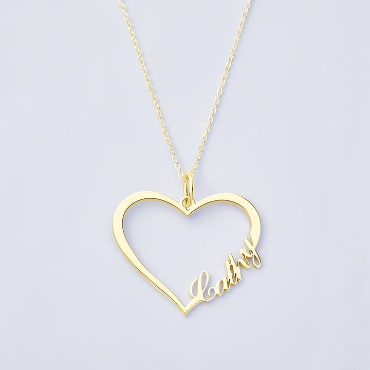 Personalized Heart Name Necklace | 925 Sterling Silver Custom Jewelry