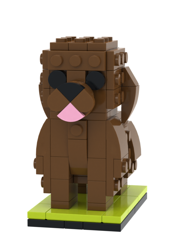 Fully Body Customizable Giant Poodle 1 Dog Photo Custom Brick Figures Small Particle Block Figures Customized Giant Poodle Only