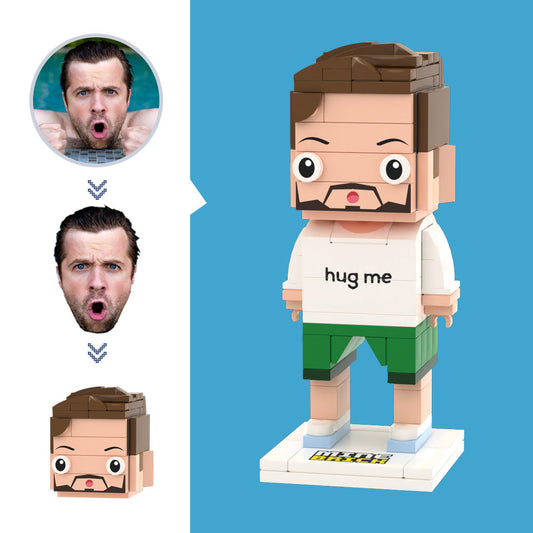 Customized Head Hug Me Brick Figures Small Particle Block Toy Customizable Brick Art Gifts for Her