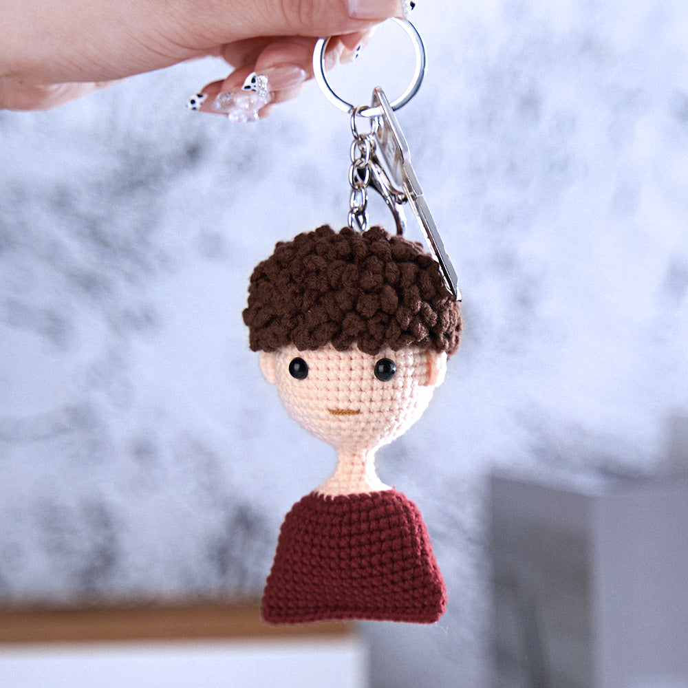 Custom Crochet Doll Keychain Personalized Gifts Handwoven Mini Dolls