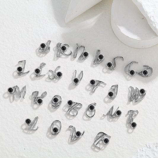 A-Z 26 Letters Custom Projection Necklace 925 Sterling Silver