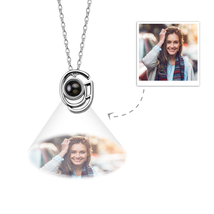 A-Z 26 Letters Custom Projection Necklace 925 Sterling Silver