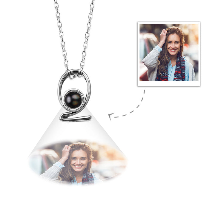 A-Z 26 Letters Custom Projection Necklace 925 Sterling Silver