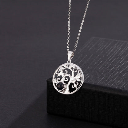 Custom Projection Necklace Love Tree Shape Photo Necklace Gift for Her
