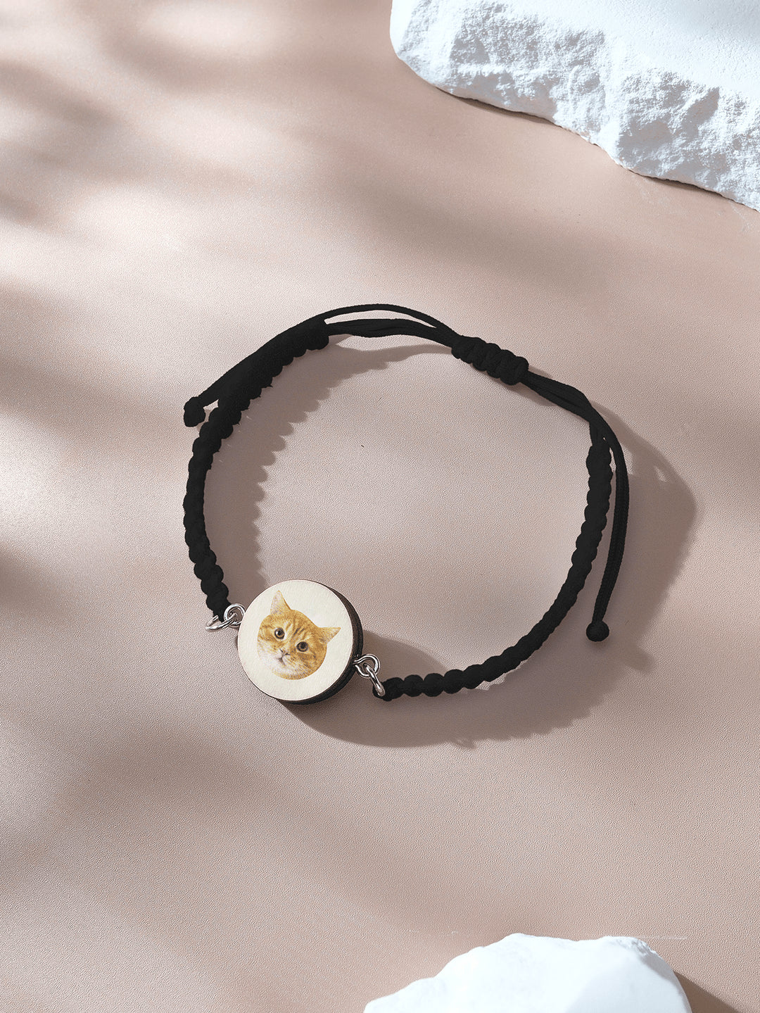 Personalized Pet Portrait Adjustable Braided Bracelet Birthday Gift for Pet Lover