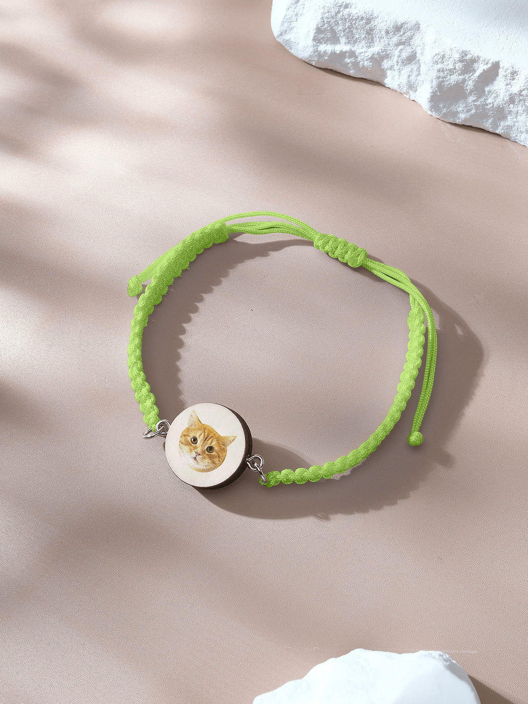 Personalized Pet Portrait Adjustable Braided Bracelet Birthday Gift for Pet Lover