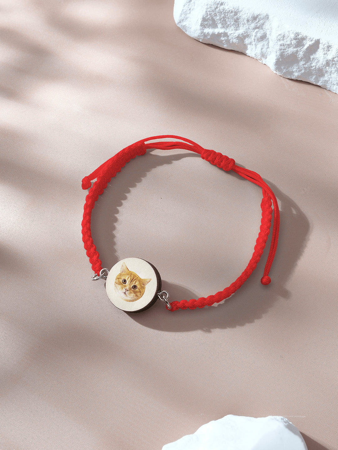 Personalized Pet Portrait Adjustable Braided Bracelet Birthday Gift for Pet Lover