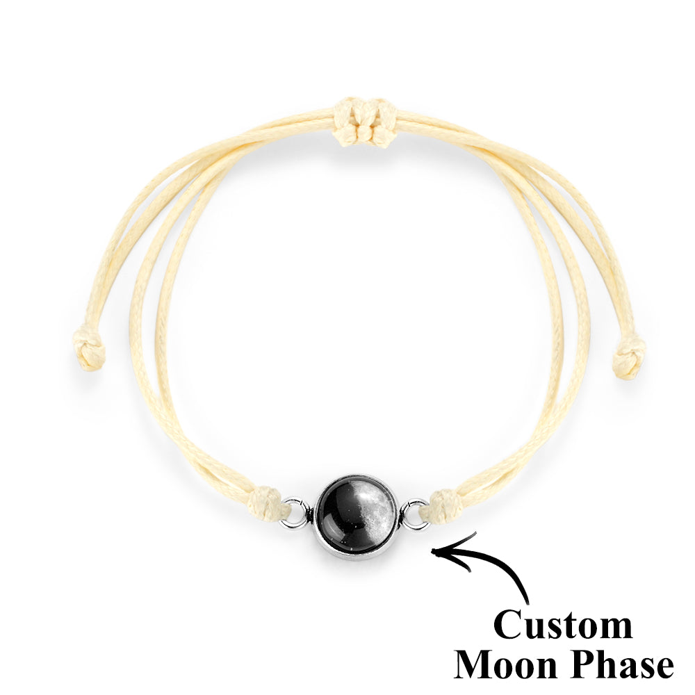 Custom Moon Phase Bracelet Stardust Sand Bracelet Luminous Bracelet Gift for Her