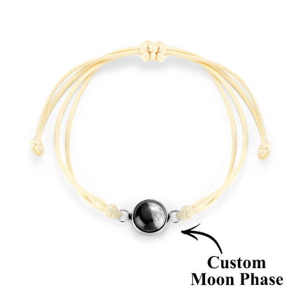 Custom Moon Phase Bracelet Stardust Sand Bracelet Luminous Bracelet Gift for Her