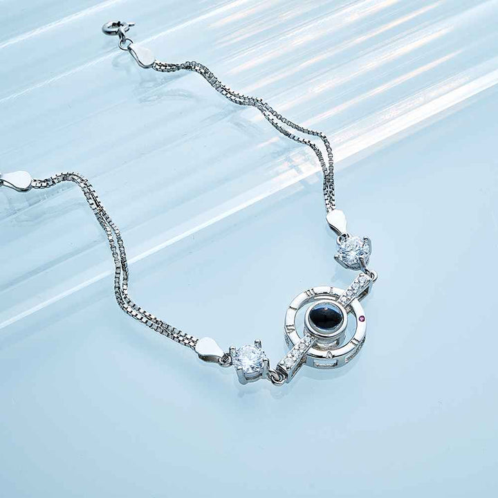 Personalized Photo Projection Bracelet Roman Numerals Elegant Bracelet For Her