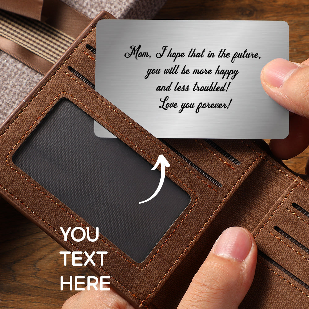Personalized Wallet Insert Photo Card Stainless Steel Wallet Insert Card