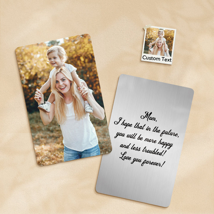 Personalized Wallet Insert Photo Card Stainless Steel Wallet Insert Card