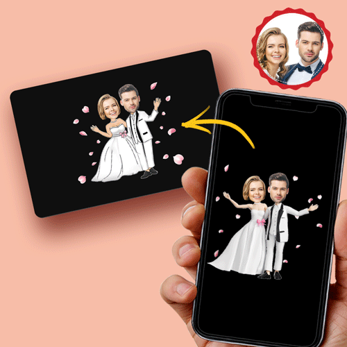 Scannable AR VR Animation 3D Card Virtual Reality Animation AR Graphic Cards We Got Married