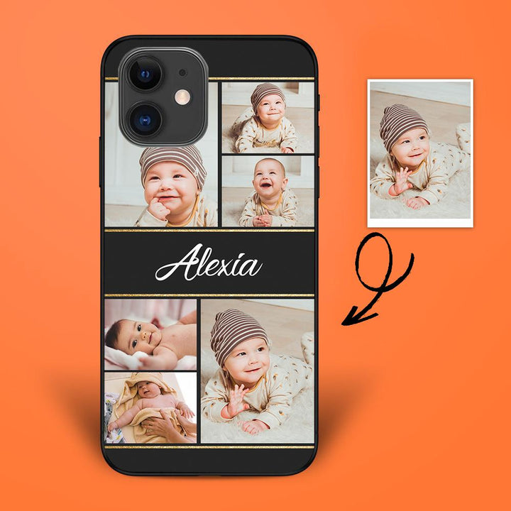 Custom 6-Photo iPhone Case Personalized iPhone 12/13 Case With Text