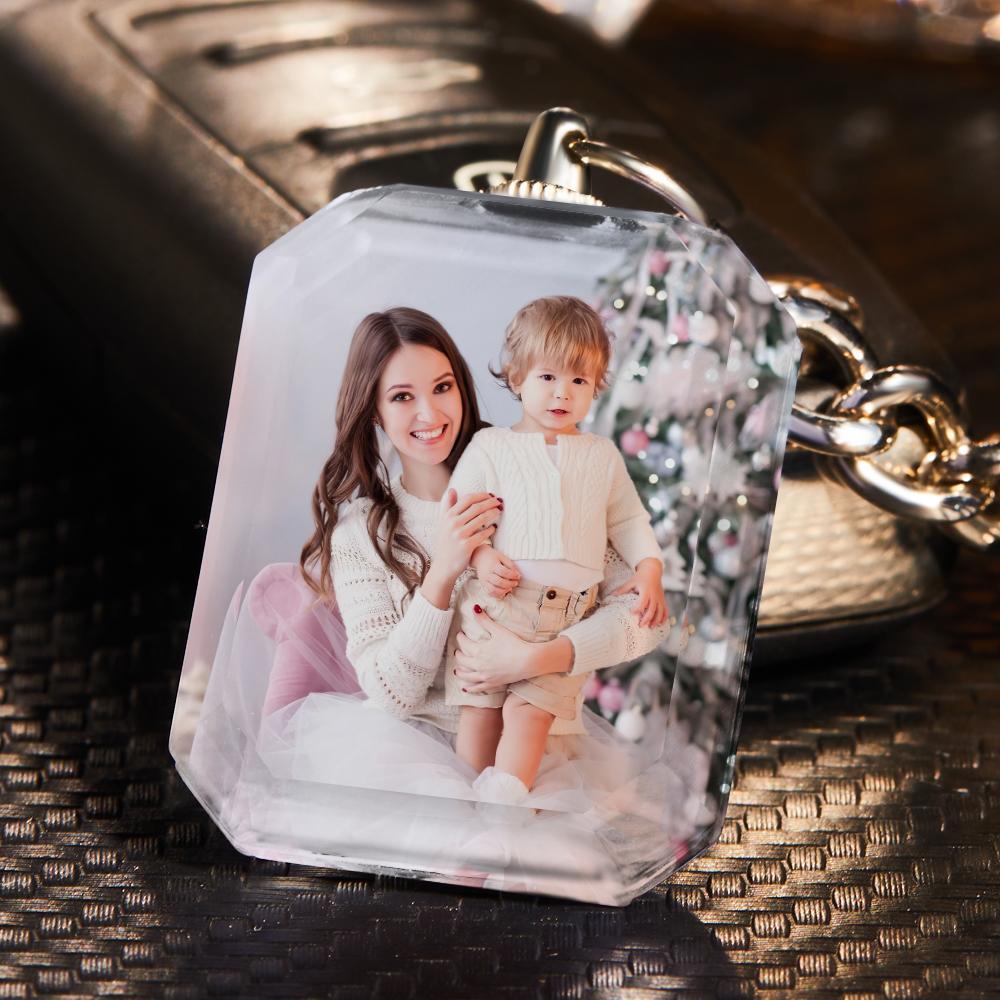 Mother's Day Gifts Photo Keychain Crystal Keychain