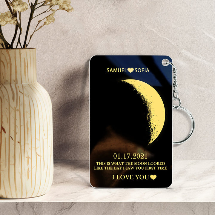 Custom Moon Phase Acrylic Keychain Gifts for Her