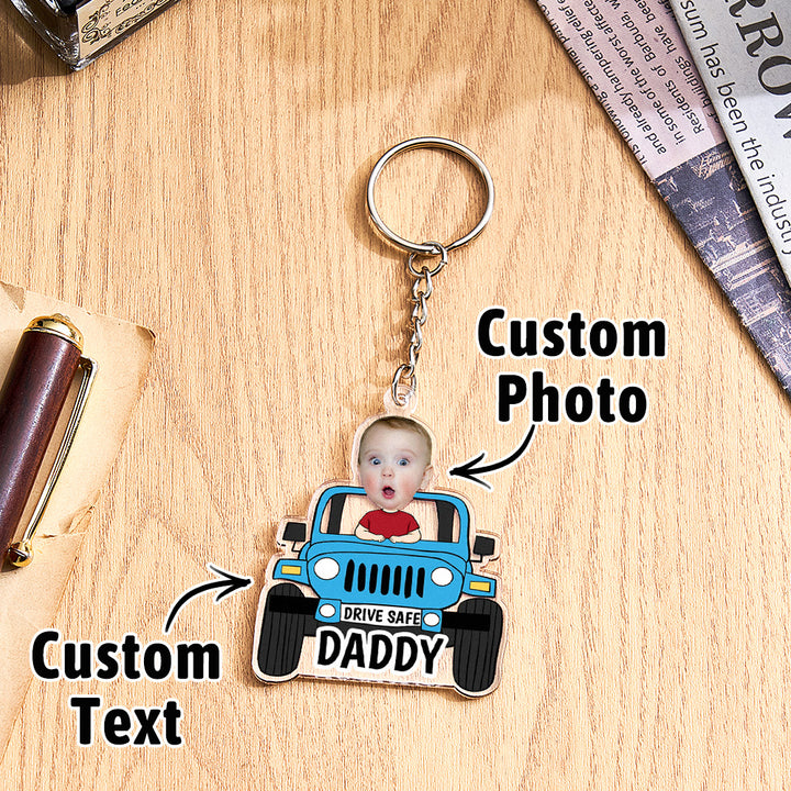 Personalized Drive Safe Keychain Custom Car Style Keychain Gifts for Dad