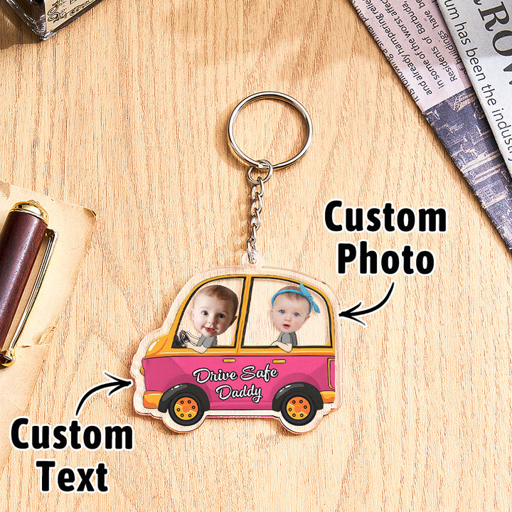 Personalized Drive Safe Keychain Custom Car Style Keychain Gifts for Dad