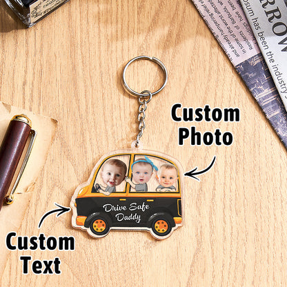 Personalized Drive Safe Keychain Custom Car Style Keychain Gifts for Dad