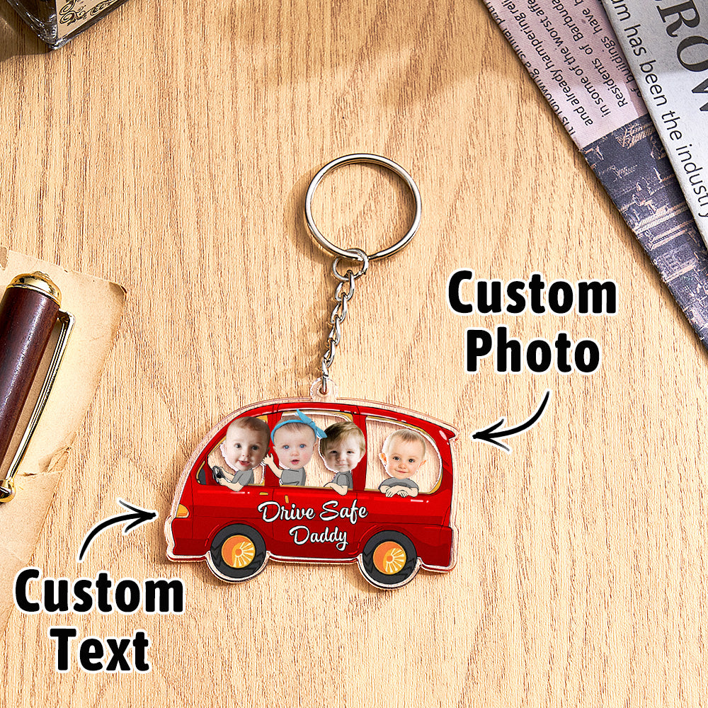 Personalized Drive Safe Keychain Custom Car Style Keychain Gifts for Dad