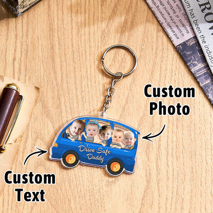 Personalized Drive Safe Keychain Custom Car Style Keychain Gifts for Dad
