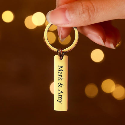 Custom Engraved Keychain QR Code Keychain With Name Audio Gifts