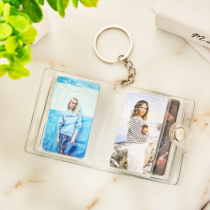 Custom Photo Album Keychain Custom Photo Plastic Keychain Romantic Gift for Her
