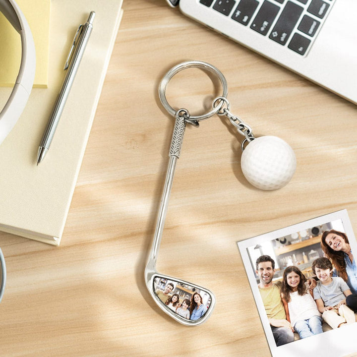 Golf Keychain Personalized Photo Keychain Gift for Golf Lover