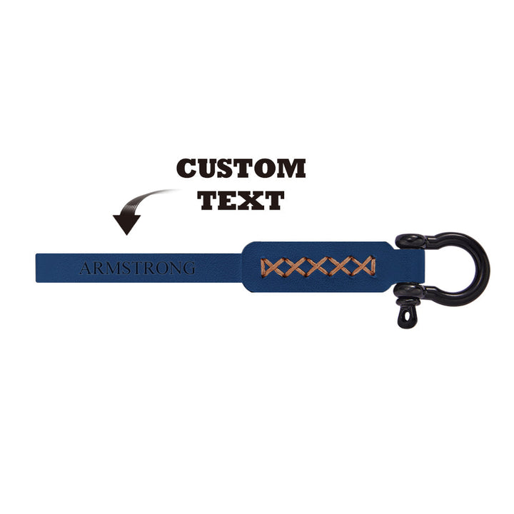 Custom Engraved Keychain Leather Car Keychain Men's Gifts