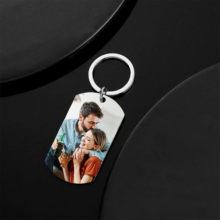 Custom Photo Key Chain Engraved Tag Keychain With Engraving Gifts