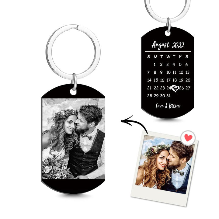 Father's Day Gifts Custom Keychain Photo Calendar Keychain Tag Keychain Personal custom gift