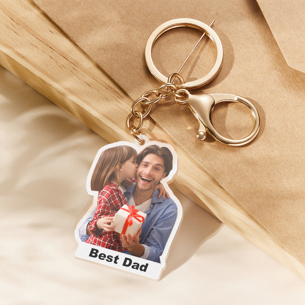 Custom Photo Keychain Colorful Picture Unique Design With Personalized Text