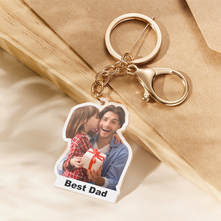 Custom Photo Keychain Colorful Picture Unique Design With Personalized Text