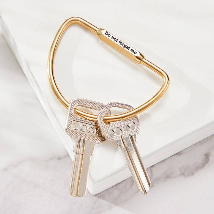 Personalized D Keyring Custom Engraved Camping Carabiner Keychain for Men