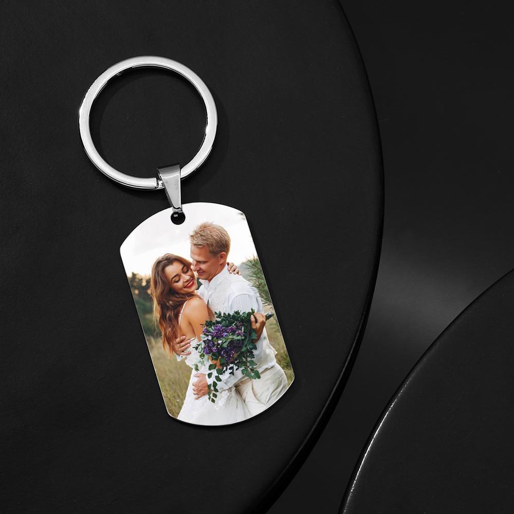 Custom Keychain with Picture Custom Scannable Code Music Song Code Keychain Personalized Master Custom Picture Keychain