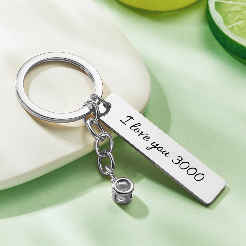 I Love You 3000 Keychain Custom Engrave Keychain Projection Keychain Fathers Day Gift For Him