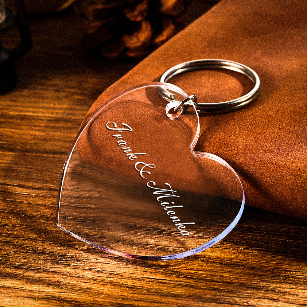 Customizable Acrylic Engraved Keychain Custom Gift