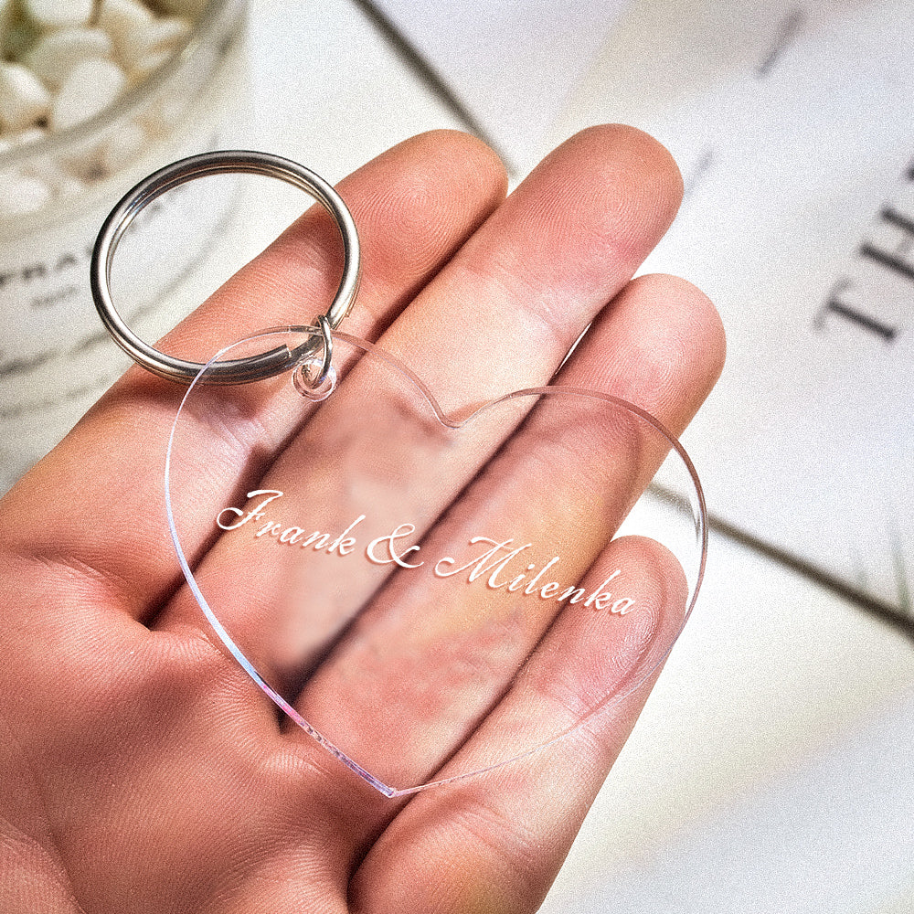 Customizable Acrylic Engraved Keychain Custom Gift