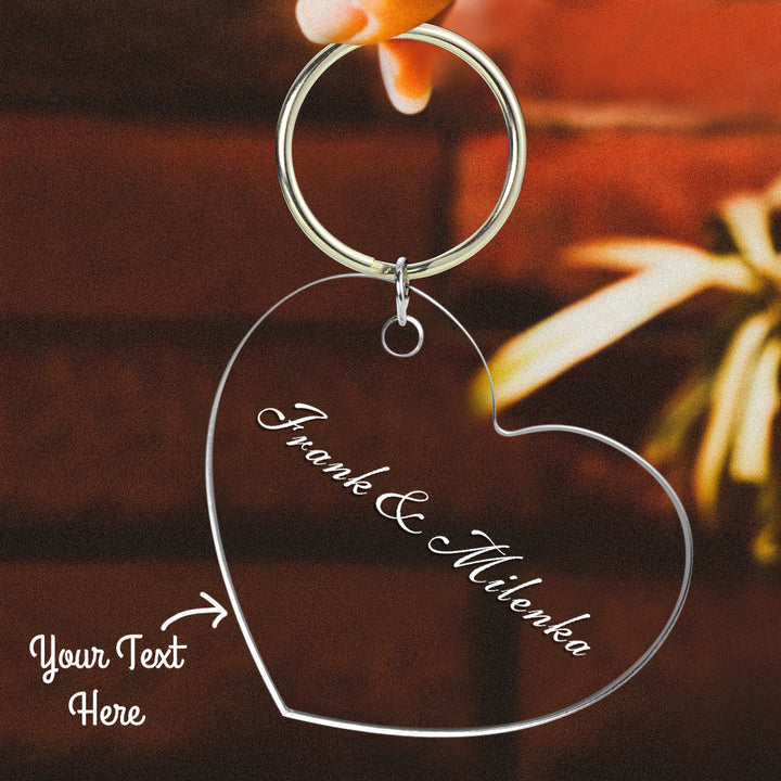 Customizable Acrylic Engraved Keychain Custom Gift