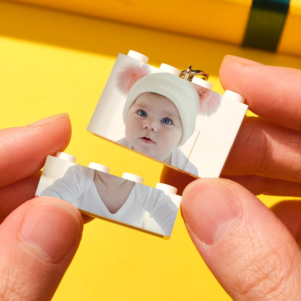 Custom Photo Building Block Keychain Bricks Puzzle Keychain Square Shape