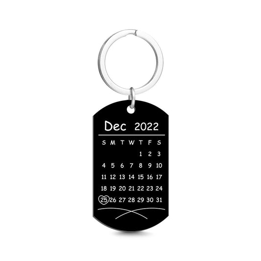 Custom Keychain Color Photo Calendar Keychain Tag Keychain Gift For Couples