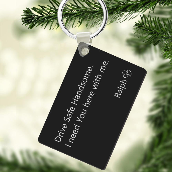 Custom Engraved Keychain Safe Driving Unique Couple Gifts