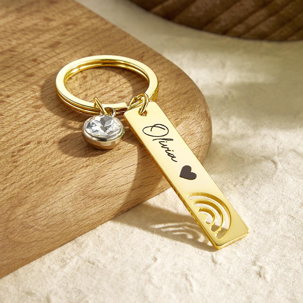 Custom Engraved Keychain Creative Rainbow Unique Gifts