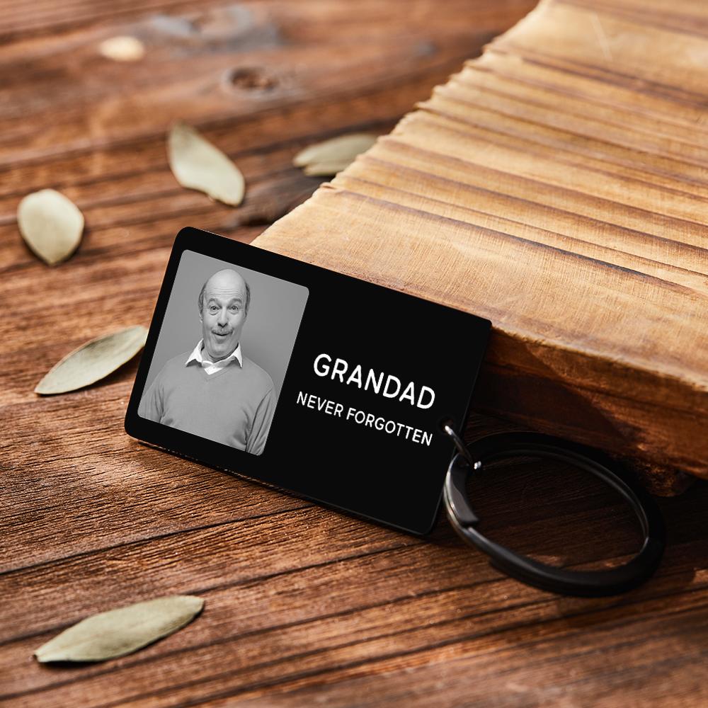 Custom Photo Keychain With Your Text Key Chain Gifts For Memorial Person