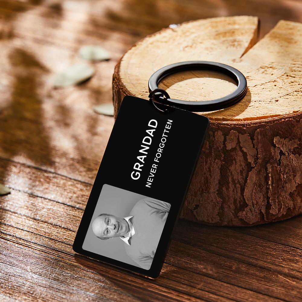Custom Photo Keychain With Your Text Key Chain Gifts For Memorial Person